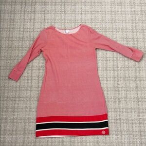 Stewart Simmons Stripe Dress with Contrast Hem Georgia Bulldogs